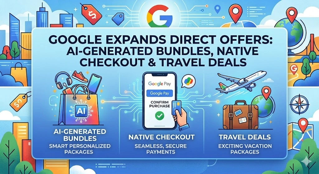 Google Direct Offers: AI Bundles, Native Checkout & Travel Deals